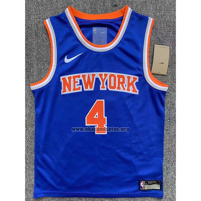Camiseta Nino New York Knicks Derrick Rose NO 4 Icon Azul